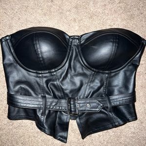 leather corset top